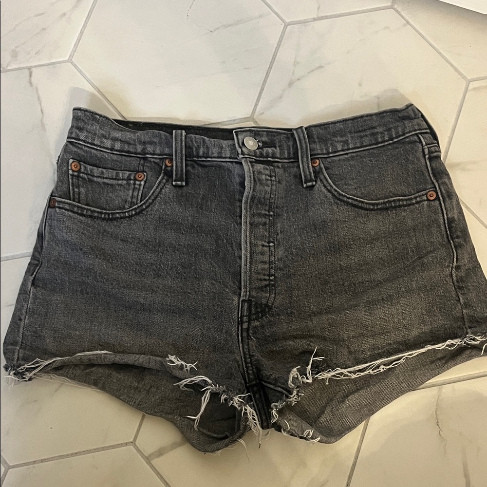 Women's Black Levi Denim Shorts
